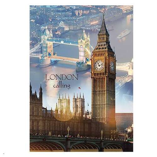 London calling 1000 piece jigsaw puzzle by Trefl, featuring Big Ben, Tower Bridge, and other iconic landmarks