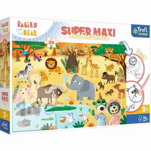 Trefl Primo Safari Tiere Maxi Puzzle 24 Teile Box - Trefl Puzzle