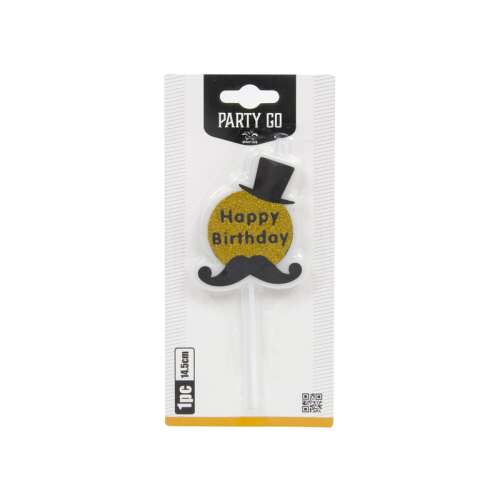 Party Go - Szülinapi Gyertya Bajusszal - 14 cm
