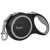 PURLQV automatic retractable dog leash, black and grey, 5 meters long, for dogs up to 15kg