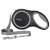 PURLQV automatic retractable dog leash, black and grey, 5 meters long, for dogs up to 15kg