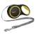 PURLQV automatic retractable dog leash, black and yellow, 5 meters long, for dogs up to 15kg