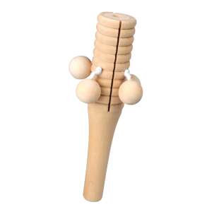 Goki Holz-Rhythmusstab mit Kugeln, 16 cm - Goki