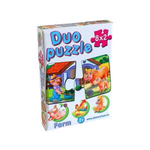 DUO Puzzle Farm állatokkal - D-Toys 85266137 