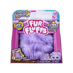 Fur Fluffs jucărie interactivă de pluș pentru câini, violet, dezvăluire surpriză de animal de companie, peste 100 de sunete și reacții, Spin Master - Plușuri interactive