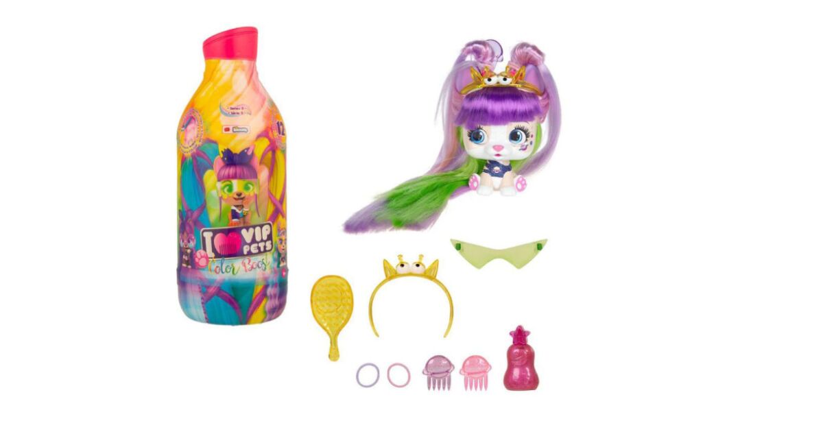 Vip Pets Celebripets | Muñeca perrita Sorpresa Inspirada en celebridades con 10 Accesorios & Color Boost S3, Muñeca perrita Sorpresa Coleccionable con Pelo Largo para peinar (30cm Vip Pets Celebripets | Muñeca perrita Sorpresa Inspirada en celebridades con 10 Accesorios & Color Boost S3, Muñeca perrita Sorpresa Coleccionable con Pelo Largo para peinar (30cm