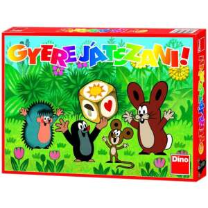 Kisvakond Gyere játszani Brettspiel, ein lustiges Spiel für Kinder mit einer bunten Schachtel und niedlichen Figuren - Dino Bikes