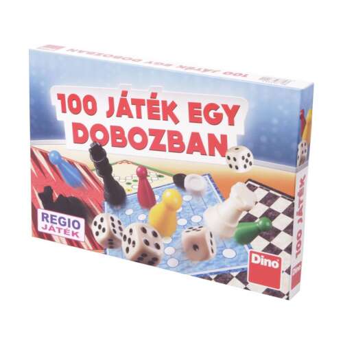 100 hier v jednej krabici spoločenská hra od Dino, s klasickými hrami ako dáma, šach a mnoho ďalších