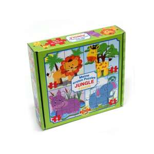 Dzsungel állatok 4 az 1-ben baba puzzle, 4 darabos, 6 darabos, 9 darabos, 12 darabos - Puzzle