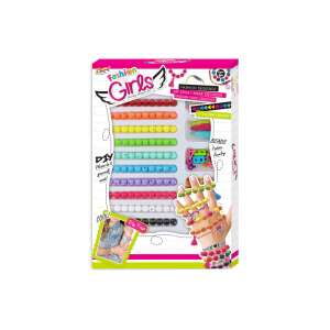 Fashion Girls DIY Schmuck-Bastelset mit bunten Perlen, Charms und Schnur - Bastelperlen & Zubehör