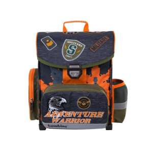 Bambino Kalandor Harcos Katonai Iskolatáska, narancs, zöld, camo - Unipap