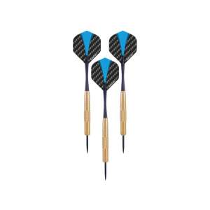 Satz mit 3 Darts mit blauen und schwarzen Carbonfaser-Flügeln - Sport & Freizeit