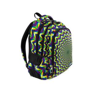 St.Right Hipnosis BP57 iskolatáska, 17 inches, fekete pszichedelikus mintával - Unipap