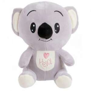 Gray plush koala teddy bear, 25 cm, with Hello! inscription - Plush Toy