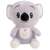 Gray plush koala teddy bear, 25 cm, with Hello! inscription