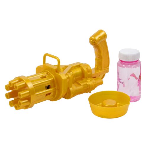 Gold Mini Gatling Blasenmaschine - Elektrisches Blasenspielzeug