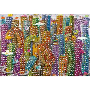 Mordillo A dzsungel puzzle 2000 db-os - Clementoni, 2000-teiliges Puzzle, farbenfrohes Stadtbild von Mordillo - Clementoni Puzzle