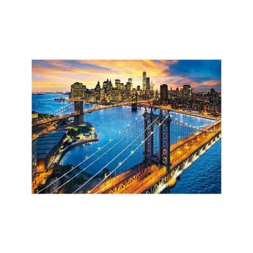 Puzzle Clementoni New York HQC, 3000 elementów, przedstawiające Brooklyn Bridge w nocy