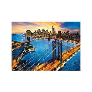 Puzzle Clementoni New York HQC, 3000 piese, cu podul Brooklyn Bridge noaptea - Clementoni Puzzle
