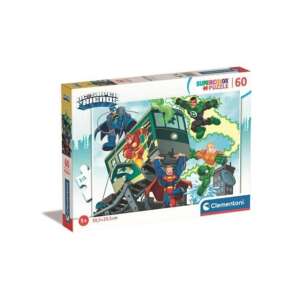 Puzzle DC Super Friends 60 de piese de la Clementoni, cu Superman, Batman, Flash, Lanternă Verde și Aquaman - Puzzle