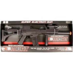 Black plastic toy machine gun, Super Electron Gun, Combat, 48 x 4 x 16 cm - Toy Gun, Bullet