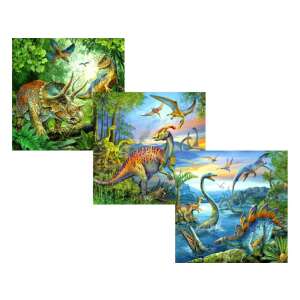 Ravensburger 3x49-teiliges Dinosaurier-Puzzle mit verschiedenen Dinosauriern in verschiedenen Umgebungen - Ravensburger Puzzle