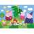 Peppa Pig Supercolor 2x20 piece puzzle, featuring a picnic scene with Peppa Pig and her family