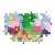 Peppa Pig Supercolor 2 w 1 puzzle, częściowo złożone, przedstawiające scenę z Peppa Pig i jej rodziną