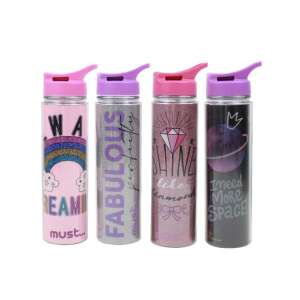 Must 500ml Wasserflasche für Mädchen, mit verschiedenen Designs, rosa und lila Deckel, BPA frei - Lebensmittel- & Getränkebehälter