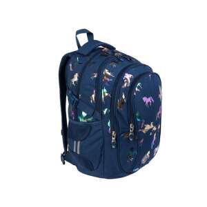St.Right Holo Unicorns BP01 iskolatáska, kék színben, unikornis mintával - Unipap