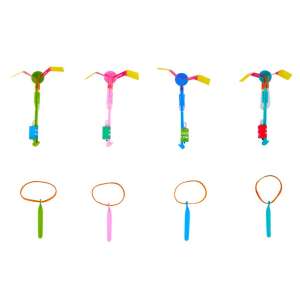 Rakieta strzałkowa z LED, 4 różne kolory, wyrzutnia gumowa, zabawa na świeżym powietrzu, zabawka dla dzieci - Figura, DIY, Pojazd zdalnie sterowany, Deskorolka elektryczna, Zabawkowy karabin, nabój, Samochód do gier, Autostrada i parking i Figurka bajkowego bohatera