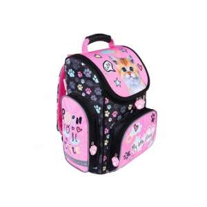 My little friend Cute cicás rosa Schulrucksack mit Katzendesign, 35.5x27.5x16cm - Unipap