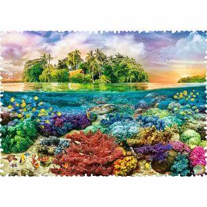 Puzzle Trefl Insula Tropicală 600 Piese, Forme Unice, vedere detaliată - Puzzle 3D & Puzzle cu burete