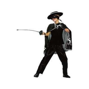 Zorro costume for kids, black cape and pants, 128 cm size - Costume for Kid