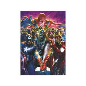 Puzzle Marvel Avengers 1000 piese, prezentând Captain America, Iron Man, Thor, Hulk și alți eroi Marvel - Puzzle 3D & Puzzle cu burete