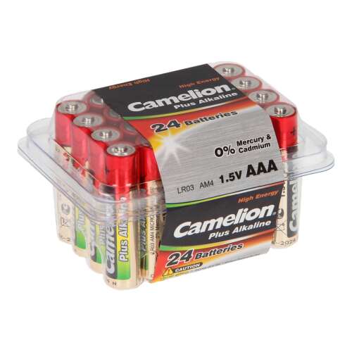 Baterii Camelion Plus Alkaline AAA, pachet de 24