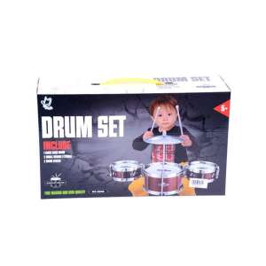 Mini Dobszett Gyermekeknek - 3 Dob, Cintányér, Ütők
