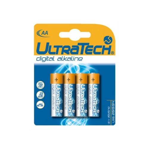 Ultratech Digital Alkaline AA Batterien, 4er-Pack
