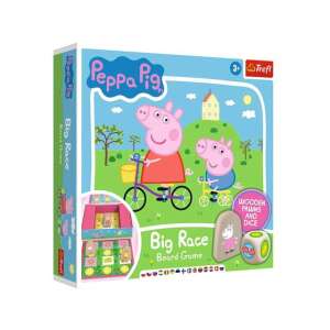 Peppa Pig Big Race Brettspiel von Trefl, mit Peppa und George auf Fahrrädern - Trefl Gesellschaftsspiele