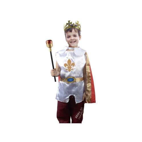 King costume for kids with cape, crown and scepter