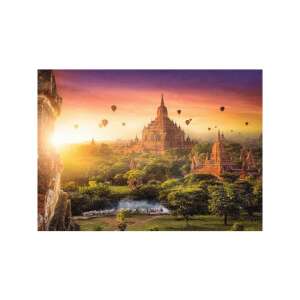 Trefl 1000 piece jigsaw puzzle, Ancient Temples of Burma, sunrise with hot air balloons - Trefl Puzzle