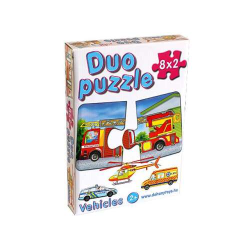 D-Toys Járműves Duo Puzzle - 8x2