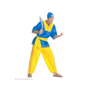 Costum de Prinț Arab pentru Bărbați, Albastru și Galben, Mărime S - Accesorii pentru îmbrăcăminte