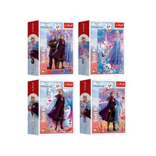 Trefl Frozen II mini puzzle cu 54 piese, cu Anna și Elsa
