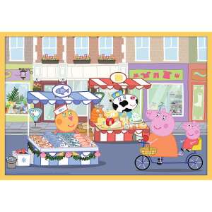 Peppa Pig 10 in 1 Mega Pack Puzzle, Peppa Pig and her friends at the market, Trefl - Puzzle