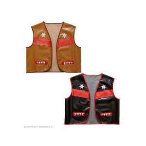 Vestă de cowboy costum pentru bărbați, maro și negru, mărime M/L - Accesorii pentru îmbrăcăminte