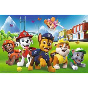 Puzzle Paw Patrol, zobrazujúce tím Paw Patrol v zábavnom vonkajšom prostredí - Puzzle