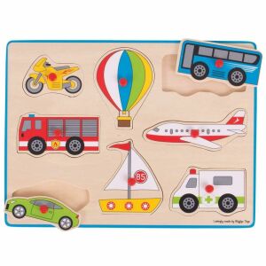 Holzständer Puzzle Fahrzeuge, 8dlg.