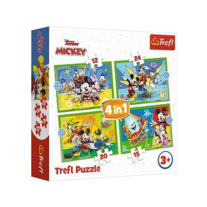 Trefl Mickey Mouse și prietenii săi 4 în 1 Puzzle Box - Trefl Puzzle