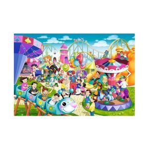 Castorland Vidámpark Maxi Puzzle, 40 de piese, imagine puzzle completată cu un parc de distracții - Castorland Puzzle